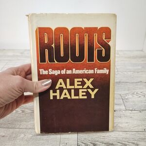 Roots by Alex Haley 1976 Hardcover +DJ Book‎ Saga of an American Family Vintage
